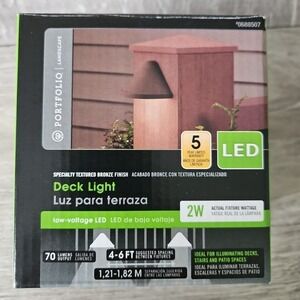 Harbor Breeze Hardwired Bronze LED Outdoor Deck light - NEW